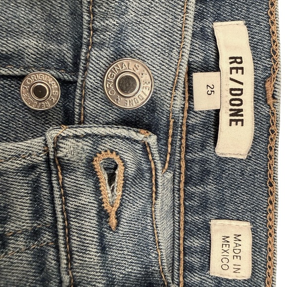 Re/Done Women's Skinny Jeans in Blue - Picture 6 of 10